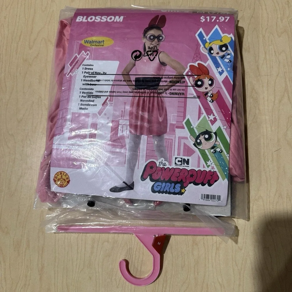 Cartoon Network Rubies The Powerpuff Girls Blossom Girls Costume M(7/8)Halloween - Picture 5 of 6
